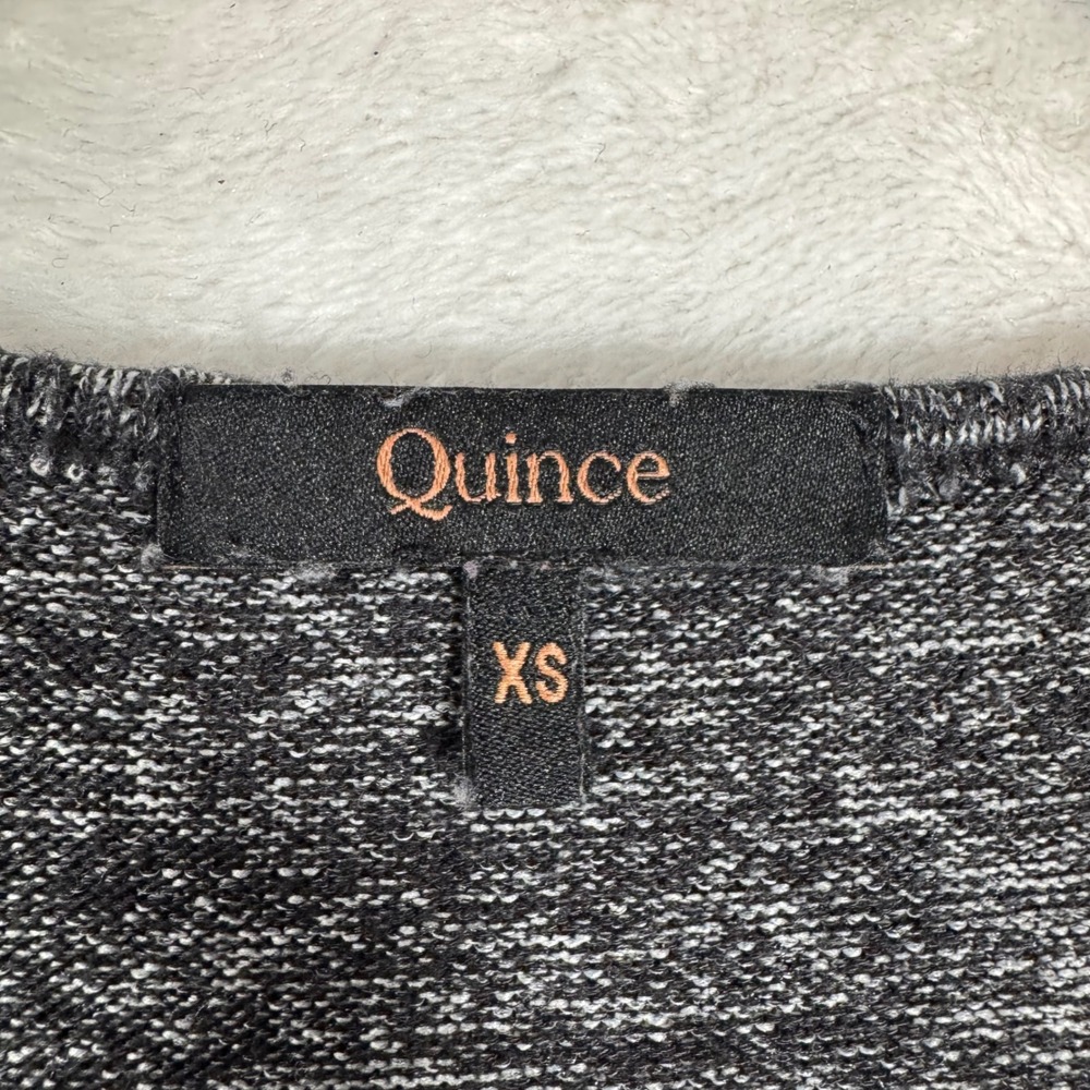 Quince Lounge Tee Women XS Charcoal Brushed Dolman Short Sleeve DKBIZ01 Relaxed - Picture 4 of 8